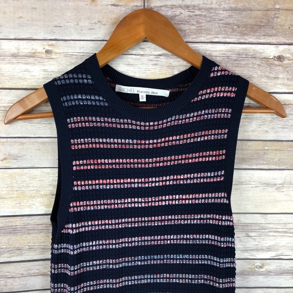 Rachel Rachel Roy | Space Dye Striped Midi Dress M - Picture 3 of 7